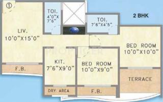 Mehta Amrut Siddhi (2BHK+2T (685 sq ft) 685 sq ft)