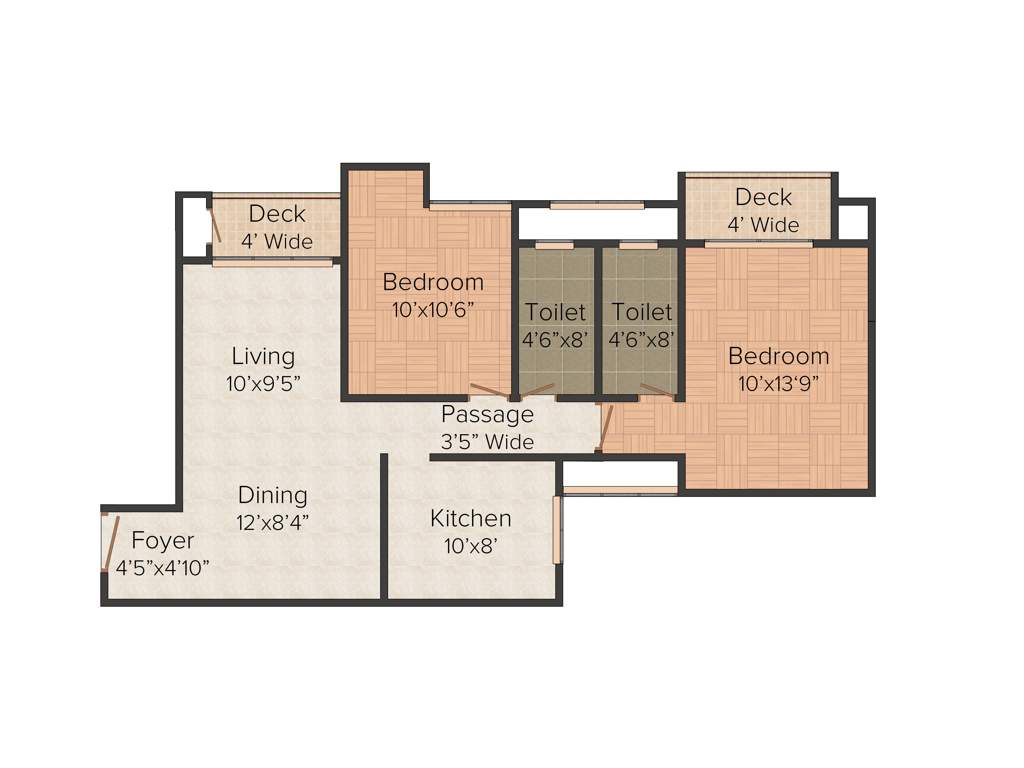 Emami City (2BHK+2T (1,150 sq ft) 1150 sq ft)