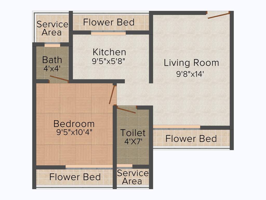 Platinum Sai Shrushti (1BHK+1T (650 sq ft) 650 sq ft)