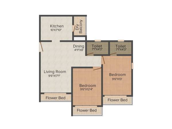 Bhoomi Legend (2BHK+2T (1,040 sq ft) 1040 sq ft)