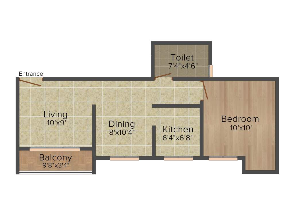 Asvini Akila Heights (1BHK+1T (588 sq ft) 588 sq ft)