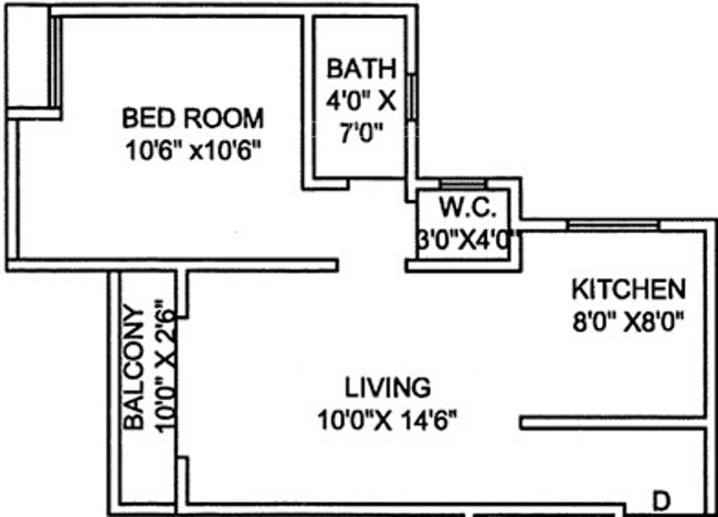 Alcon Sukhwani Rainforest (1BHK+1T (570 sq ft) 570 sq ft)
