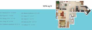 Vasathi Avante (2BHK+2T (1,074 sq ft) 1074 sq ft) Vasathi Avante (2BHK+2T (1,074 sq ft) 1074 sq ft)