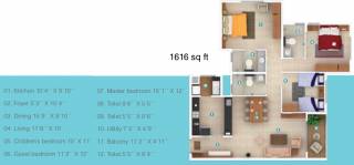 Vasathi Avante (3BHK+3T (1,616 sq ft) 1616 sq ft)