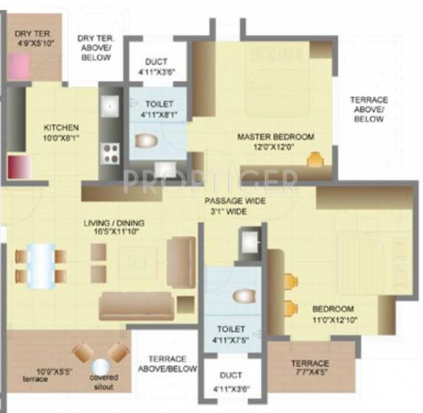 Orchid Serenity (2BHK+2T (1,073 sq ft) 1073 sq ft)