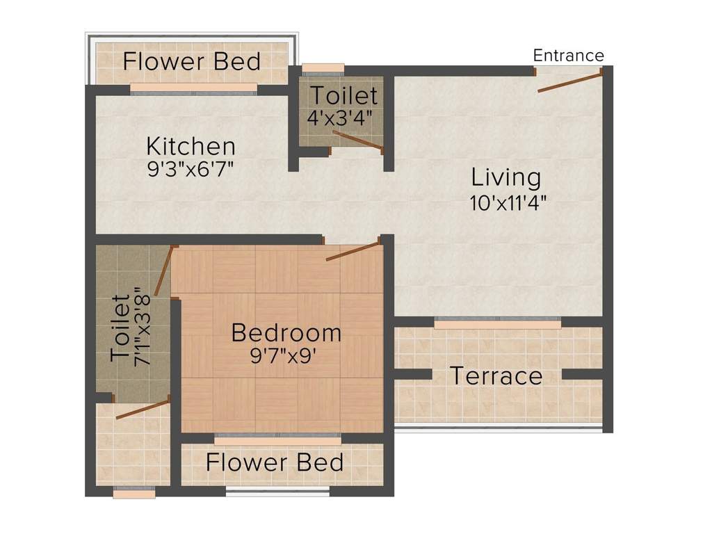 Vaastu Tejas Siddharth (1BHK+1T (646 sq ft) 646 sq ft)