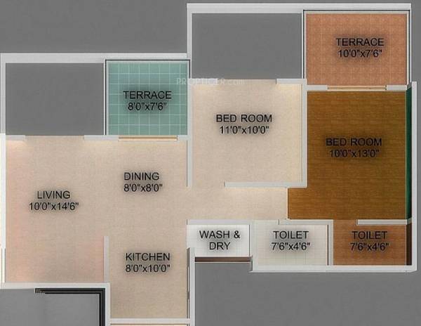 Chintamani The Almonds (2BHK+2T (1,080 sq ft) 1080 sq ft)