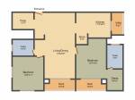 Lodha Meridian (2BHK+2T (1,278 sq ft) + Pooja Room 1278 sq ft)
