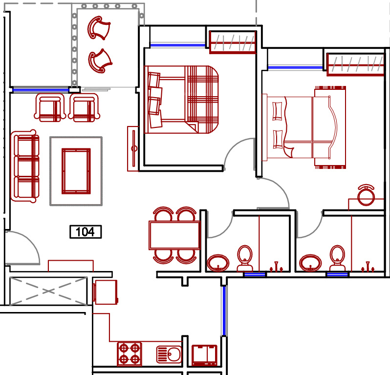 Nyati Elysia (2BHK+2T (1,100 sq ft) 1100 sq ft) Nyati Elysia (2BHK+2T (1,100 sq ft) 1100 sq ft)