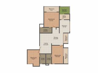 Prachodaya Ekanta (3BHK+3T (1,490 sq ft) Pooja Room 1490 sq ft) Prachodaya Ekanta (3BHK+3T (1,490 sq ft) Pooja Room 1490 sq ft)