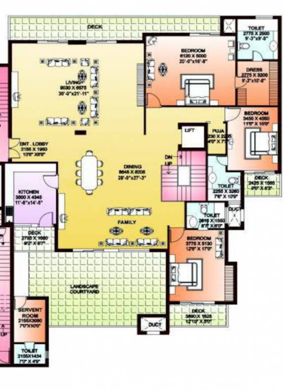  la tropicana Floor Plan Lower Level Penthouse Plan