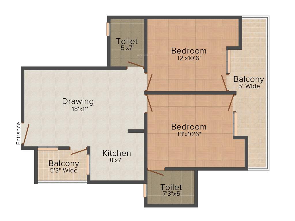 Sanjay Vaishnavi Pride (2BHK+2T (984 sq ft) 984 sq ft)