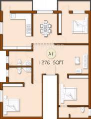 Shanthi Rain Tree Park (3BHK+3T (1,276 sq ft) 1276 sq ft) Shanthi Rain Tree Park (3BHK+3T (1,276 sq ft) 1276 sq ft)