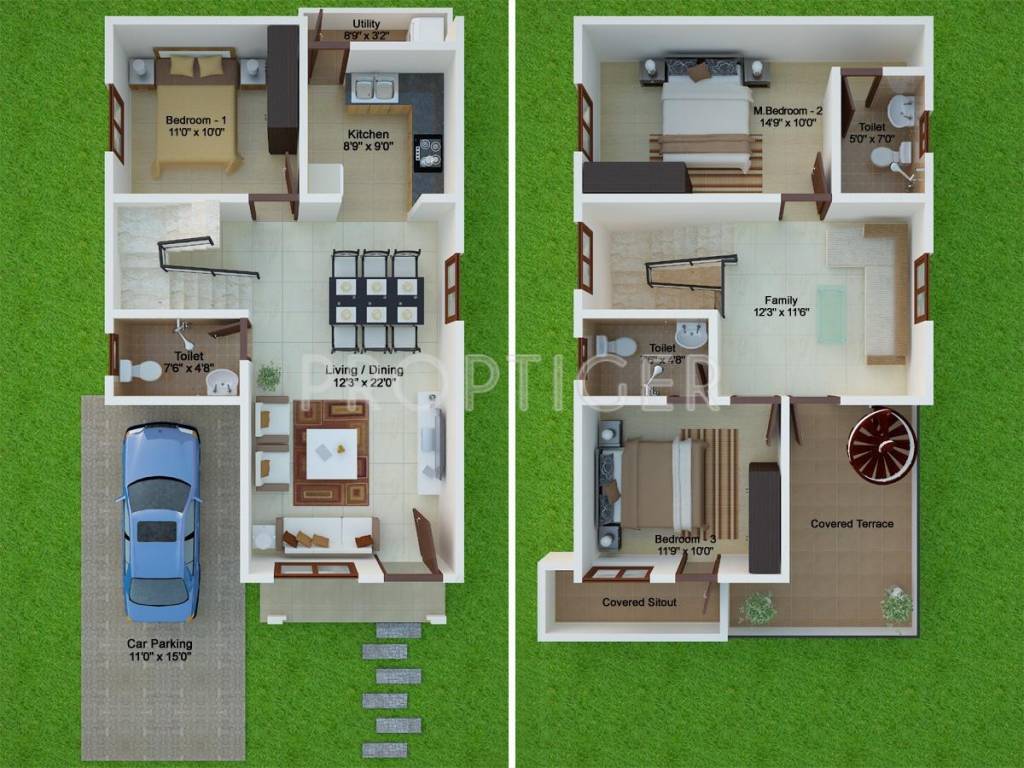 Peninsula Prakruthi (3BHK+3T (1,750 sq ft) 1750 sq ft)