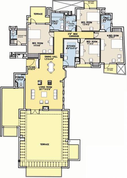 Bestech Park View City 2 (4BHK+4T (2,639 sq ft) + Servant Room 2639 sq ft)
