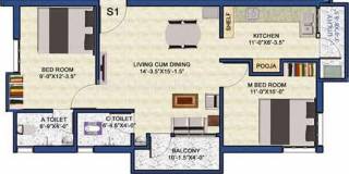 Shree Saravana Flats (2BHK+2T (856 sq ft)   Pooja Room 856 sq ft) Shree Saravana Flats (2BHK+2T (856 sq ft)   Pooja Room 856 sq ft)