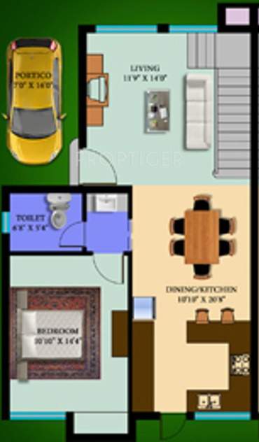 VIP Riverok (3BHK+3T (1,975 sq ft) + Pooja Room 1975 sq ft)