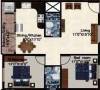 DS Sigma Nest (2BHK+2T (1,100 sq ft) 1100 sq ft)