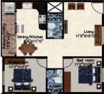 DS Sigma Nest (2BHK+2T (1,100 sq ft) 1100 sq ft) DS Sigma Nest (2BHK+2T (1,100 sq ft) 1100 sq ft)