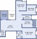 Kalashree Rivera (3BHK+2T (1,137 sq ft) + Study Room 1137 sq ft) Kalashree Rivera (3BHK+2T (1,137 sq ft) + Study Room 1137 sq ft)