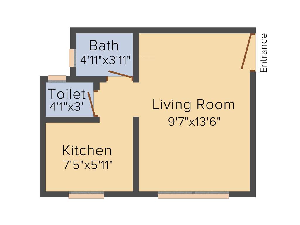 Poddar Navjeevan (1BHK+1T (330 sq ft) 330 sq ft)
