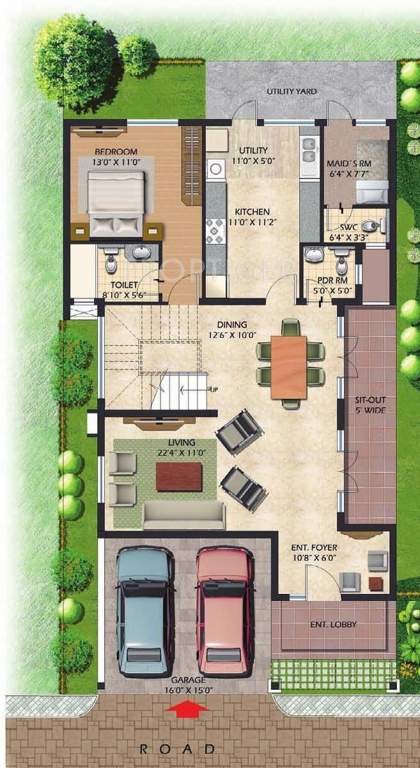 Prestige Glenwood (3BHK+4T (2,940 sq ft)   Servant Room 2940 sq ft)