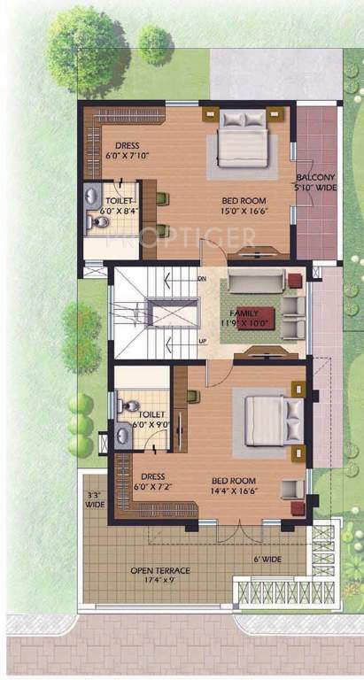 Prestige Glenwood (3BHK+3T (3,339 sq ft) + Servant Room 3339 sq ft)