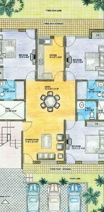  platinum greens part 2 Floor Plan Lower Level Duplex Plan