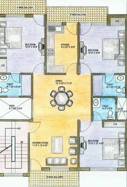 Upper Level Duplex Plan platinum greens part 2 Floor Plan Upper Level Duplex Plan