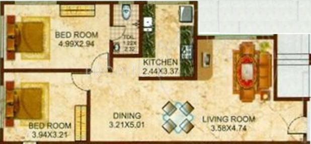 Nisar Classic Heights (2BHK+1T (1,252 sq ft) 1252 sq ft)