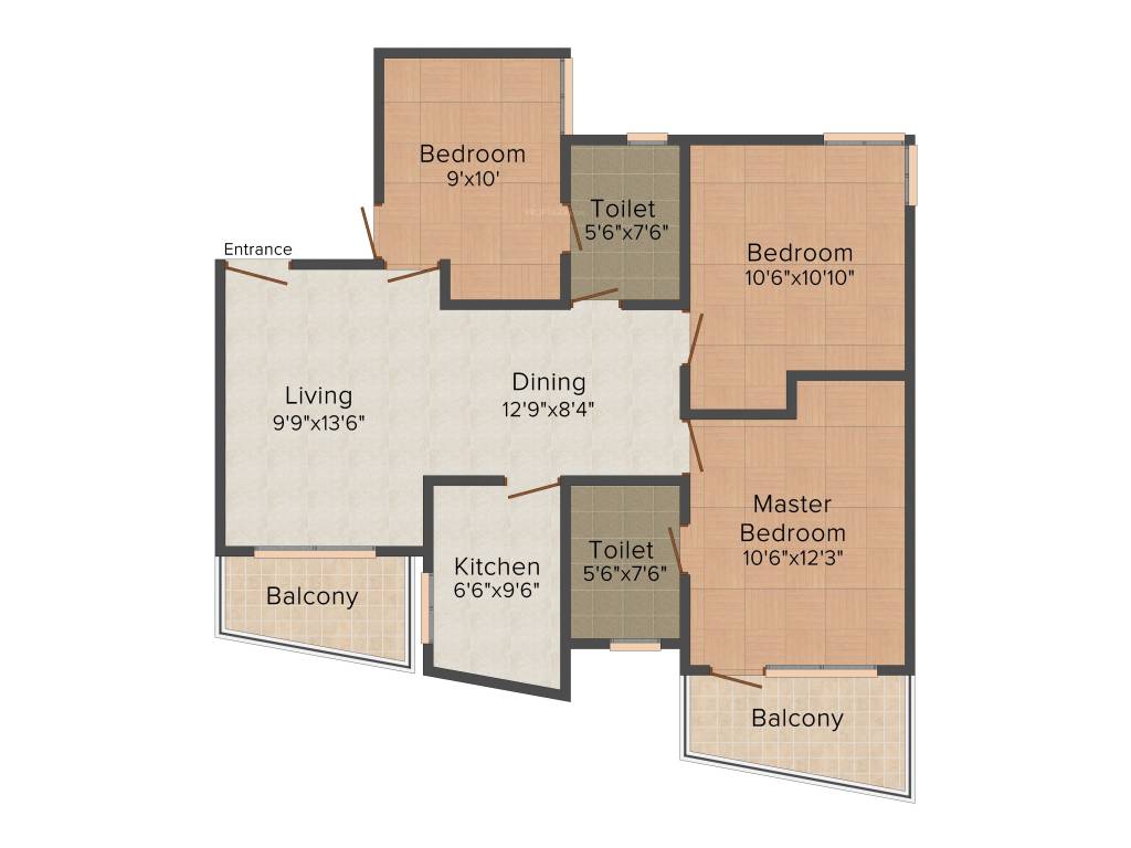 Raheja Shilas (3BHK+3T (2,131 sq ft) 2131 sq ft)