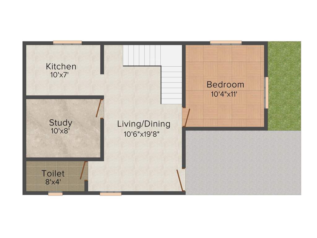 Sai Sun Palm Orchard (3BHK+3T (1,423 sq ft)   Study Room 1423 sq ft)