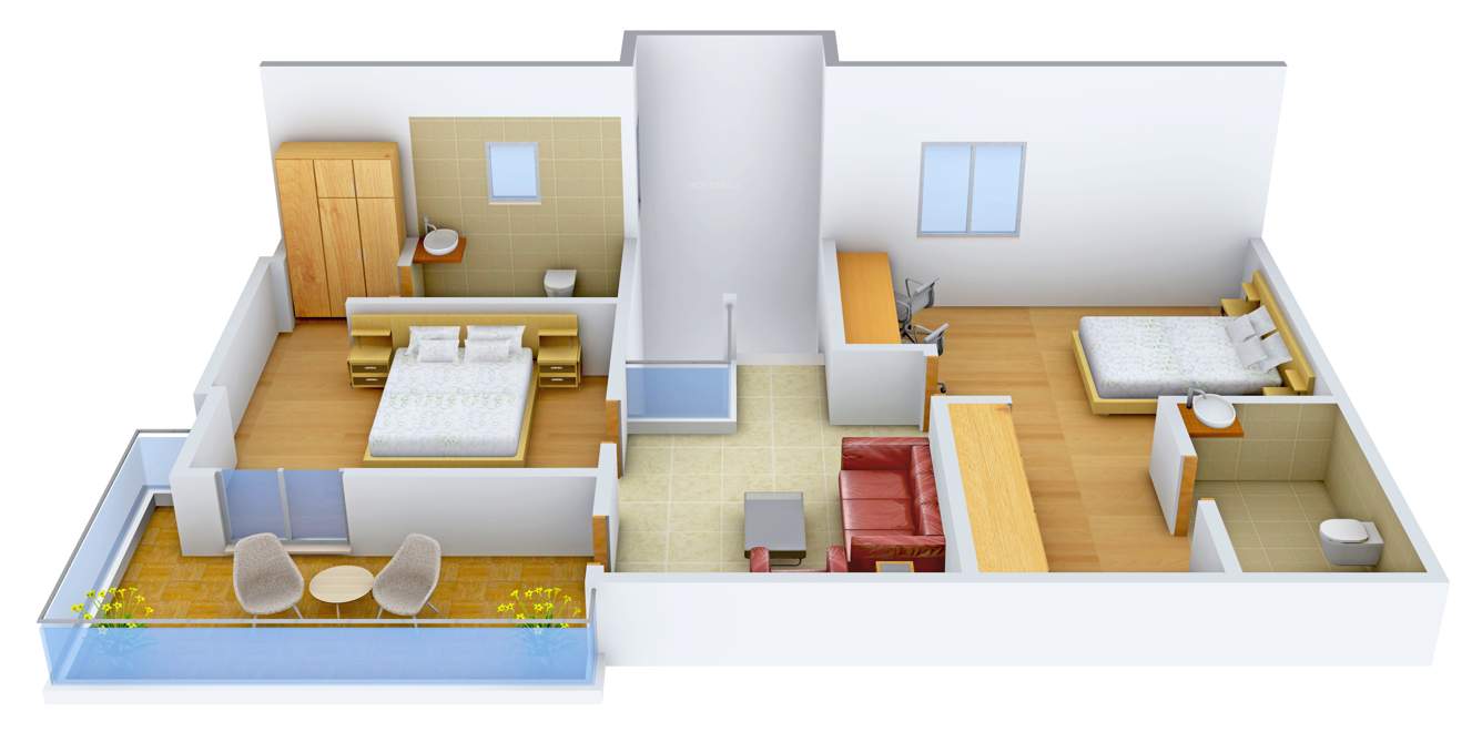 Inner Greens (3BHK+3T (1,574 sq ft) 1574 sq ft)