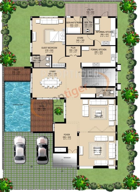 Amara Ananta (4BHK+4T (5,664 sq ft)   Servant Room 5664 sq ft)