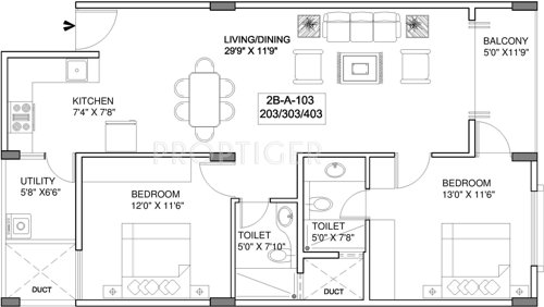 Alisha Crystal Dew (2BHK+2T (1,190 sq ft) 1190 sq ft) Alisha Crystal Dew (2BHK+2T (1,190 sq ft) 1190 sq ft)