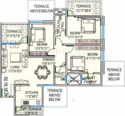 Dutt Sai Datt Residency (3BHK+3T (1,392 sq ft) 1392 sq ft)
