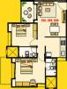 Gulmohar Helios Floor Plan (2BHK+2T)