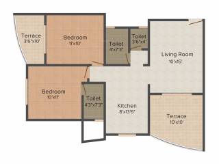 Avishkar Pavilion Residency (2BHK+2T (950 sq ft) 950 sq ft) Avishkar Pavilion Residency (2BHK+2T (950 sq ft) 950 sq ft)