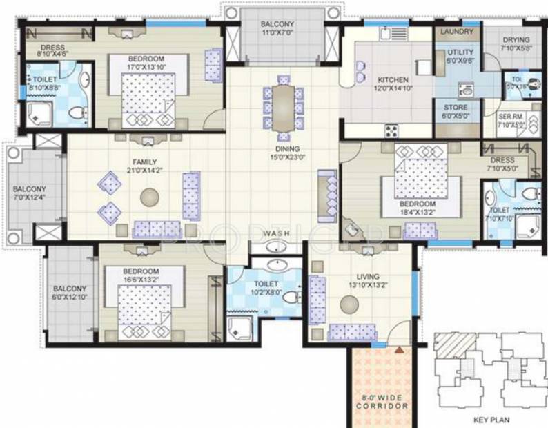 Legacy Casero (3BHK+3T (3,320 sq ft)   Servant Room 3320 sq ft)