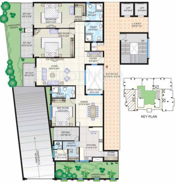 Legacy Casero (3BHK+3T (3,295 sq ft)   Servant Room 3295 sq ft)