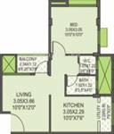 DSK Sundarban Phase II (1BHK+1T (540 sq ft) 540 sq ft)