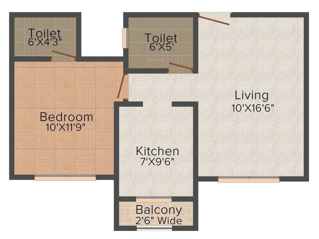 Mirchandani Shalimar Swayam (1BHK+2T (640 sq ft) 640 sq ft)