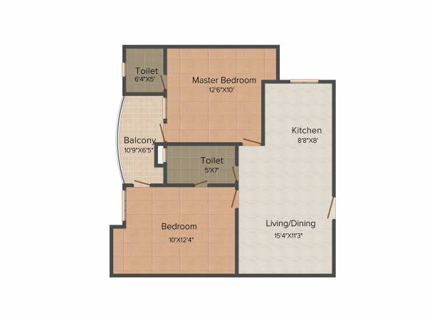Trehan Status Residency (2BHK+2T (965 sq ft) 965 sq ft)