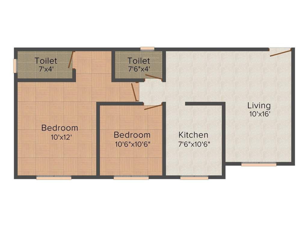 Mehta Harmony (2BHK+2T (970 sq ft) 970 sq ft)