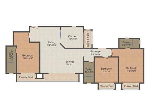 Happy Jade Gardens (3BHK+3T (2,060 sq ft) 2060 sq ft)