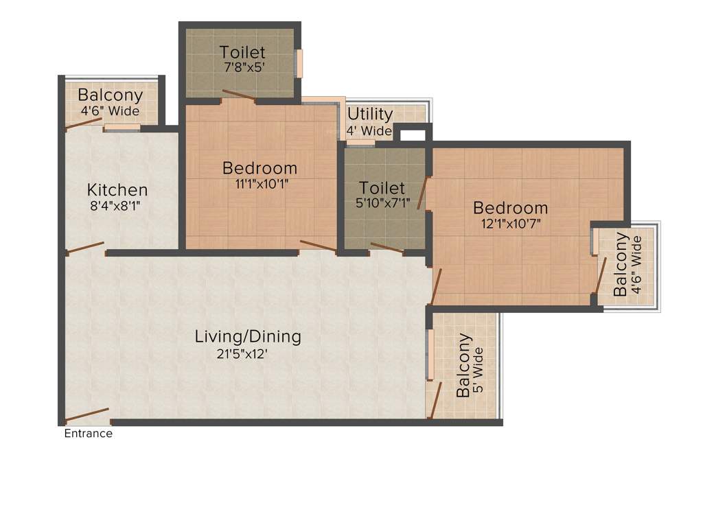 Logix Blossom County (2BHK+2T (990 sq ft) 990 sq ft)