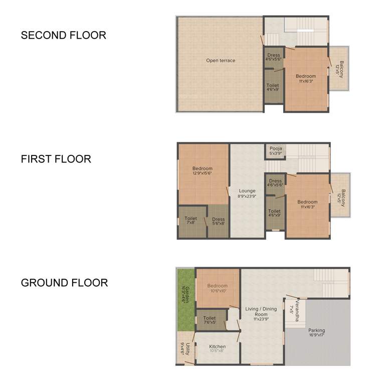 Nahar Pragati (4BHK+4T (3,000 sq ft) 3000 sq ft)