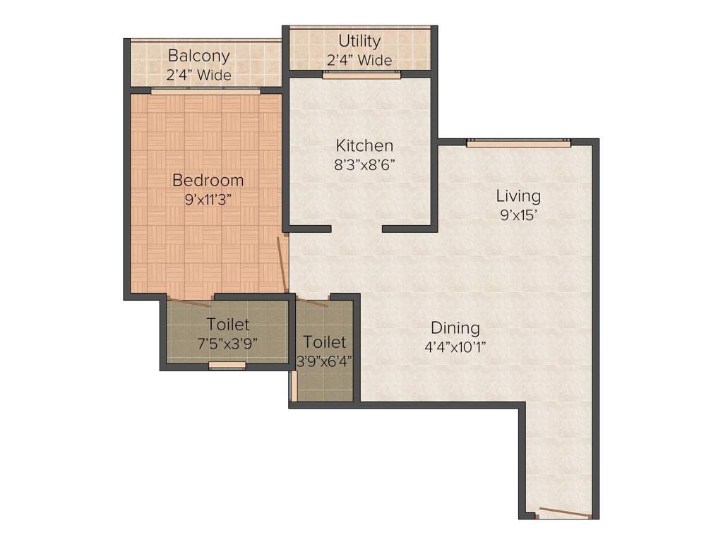 Landscape Landscape Heights (1BHK+2T (715 sq ft) 715 sq ft)