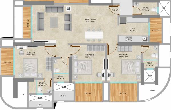 Neumec Chandelier Court (3BHK+3T (2,121 sq ft) 2121 sq ft)