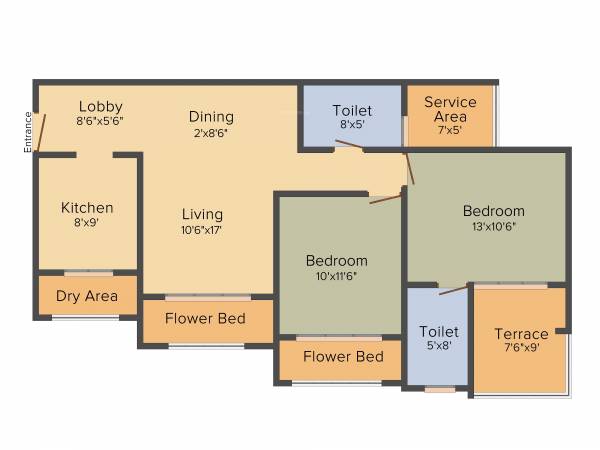 Mohan Altezza (2BHK+2T (1,340 sq ft) 1340 sq ft)